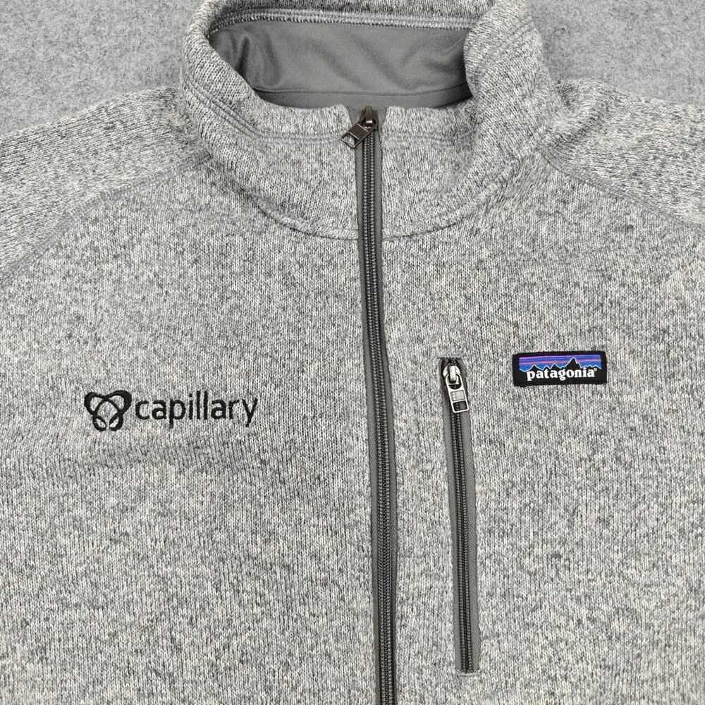 Patagonia Jacket Mens Medium Gray Better Sweater Full Zip Fleece Pockets